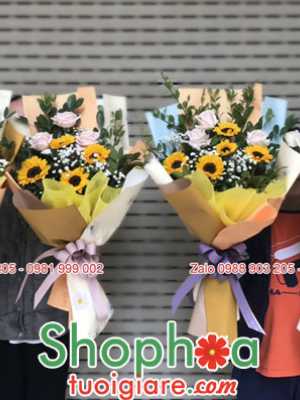 Mẫu Bó hoa dài hướng dương đẹp