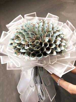 Bó hoa bằng tiền 500k