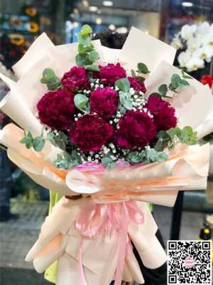 Bó hoa mẫu đơn đỏ