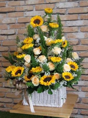 Giỏ hoa hướng dương