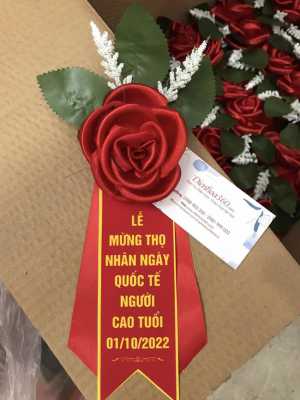 Sỉ Hoa cài áo đại biểu tại Hà Nội