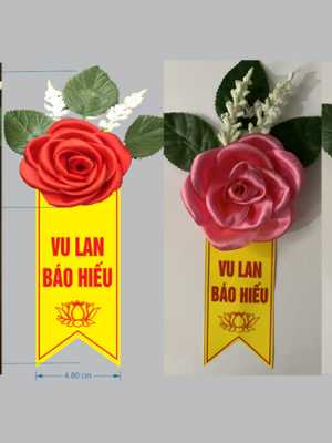 Mẫu hoa cài ngực vu lan